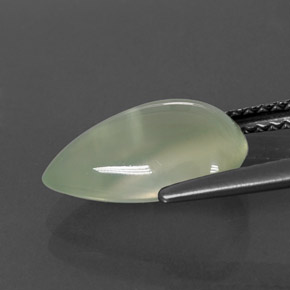 Préhnite vert naturelle transparent, 3,38 ct, transparent / translucide