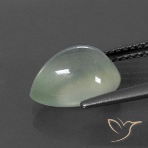Préhnite Vert clair naturelle En forme de poire, 3.48 ct, Transparent / Translucide