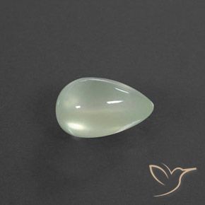 Préhnite Light Hazel Green    naturelle En forme de poire, 2.97 ct, Transparent / Translucide