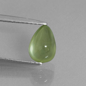 Préhnite vert naturelle transparent, 1,31 ct, transparent / translucide