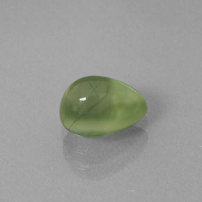 Préhnite vert naturelle transparent, 1,31 ct, transparent / translucide