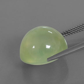 Préhnite vert naturelle transparent, 15,68 ct, transparent / translucide