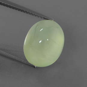 Préhnite vert naturelle transparent, 8,99 ct, transparent / translucide