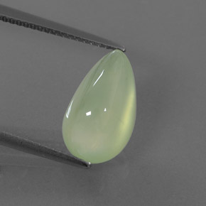 Préhnite vert naturelle transparent, 5,93 ct, transparent / translucide
