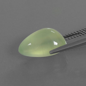 Préhnite vert naturelle transparent, 5,93 ct, transparent / translucide