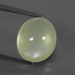 Préhnite vert naturelle transparent, 4,97 ct, transparent / translucide
