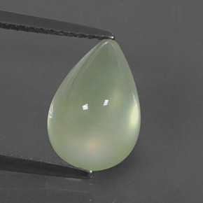 Préhnite vert naturelle transparent, 4,75 ct, transparent / translucide