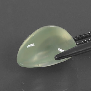 Préhnite vert naturelle transparent, 4,75 ct, transparent / translucide