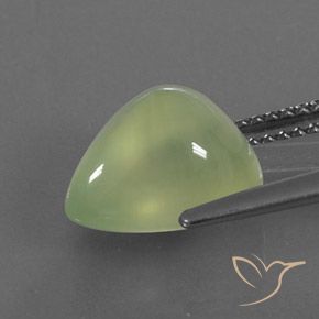 Préhnite Pale Pear Green  naturelle En forme de poire, 4.73 ct, Transparent / Translucide