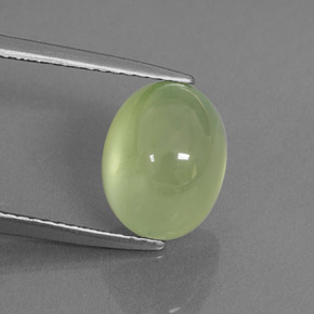 Préhnite vert naturelle transparent, 4,46 ct, transparent / translucide