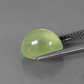 Préhnite vert naturelle transparent, 4,46 ct, transparent / translucide