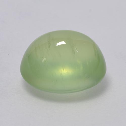 Préhnite vert naturelle coupe ovale, 3,11 ct, transparent