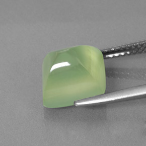 Préhnite vert naturelle transparent, 4,92 ct, transparent / translucide