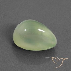 Préhnite Yellow Green  naturelle En forme de poire, 3.02 ct, Transparent / Translucide