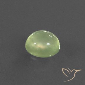 Préhnite Lime Green  naturelle ovale, 3.21 ct, Transparent / Translucide