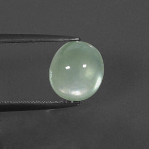 Préhnite vert naturelle transparent, 3,58 ct, transparent / translucide