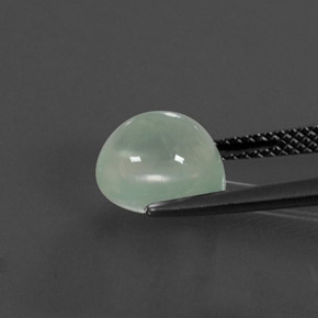 Préhnite vert naturelle transparent, 3,58 ct, transparent / translucide