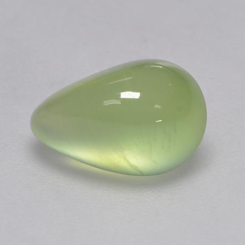 Préhnite vert naturelle en forme de poire, 3,11 ct, transparent