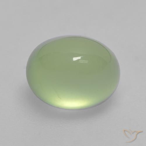 Préhnite vert naturelle coupe ovale, 2,70 ct, transparent