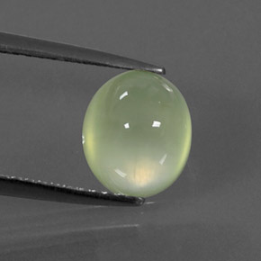 Préhnite vert naturelle transparent, 2,48 ct, transparent / translucide