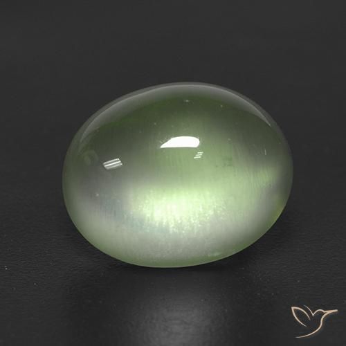 Préhnite Yellow Green  naturelle ovale, 2.72 ct, Transparent