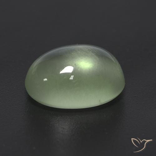 Préhnite Yellow Green  naturelle ovale, 2.72 ct, Transparent