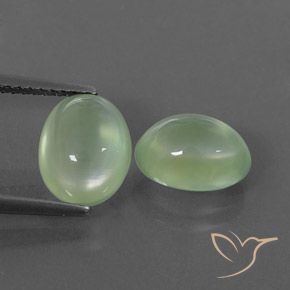 4.83ctw Naturel Light Yellow Green  Préhnite, ovale, Transparent / Translucide