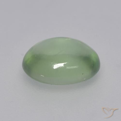 Préhnite Very Light Green  naturelle ovale, 1.73 ct, Transparent