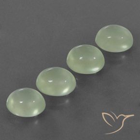 8.93ctw Naturel Pale Pear Green  Préhnite, ovale, Transparent / Translucide