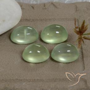 Shop natural 8.18ct Pale Pear Green  Préhnite gems, ovale, from Afrique du Sud at GemSelect. In stock, global shipping!