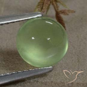 Préhnite Medium Green  naturelle ovale, 2.11 ct, Transparent