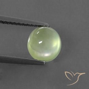 1.64ct Naturel Vert clair Préhnite, ovale, Transparent / Translucide
