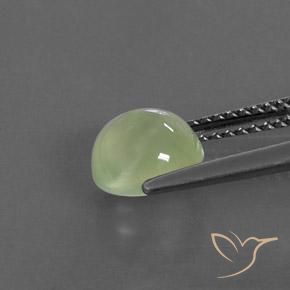 Préhnite Vert clair naturelle ovale, 1.64 ct, Transparent / Translucide