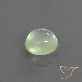 Préhnite Yellow Green  naturelle ovale, 1.86 ct, Transparent / Translucide