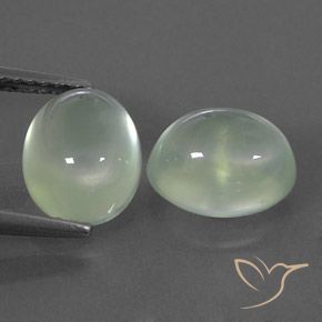 5.22ctw Naturel Vert jaune léger Préhnite, ovale, Transparent / Translucide
