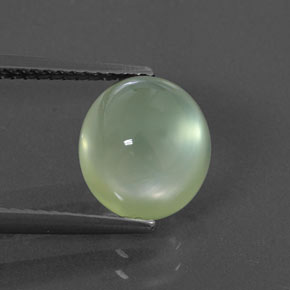 Préhnite vert naturelle transparent, 3,85 ct, transparent / translucide