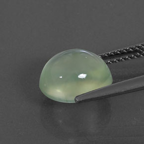 Préhnite vert naturelle transparent, 3,85 ct, transparent / translucide