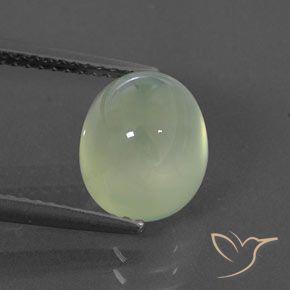 4.44ct Naturel Yellow Green  Préhnite, ovale, Transparent / Translucide