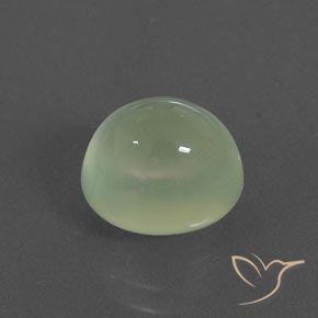 Préhnite Yellow Green  naturelle ovale, 4.44 ct, Transparent / Translucide
