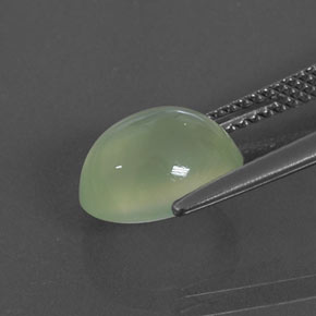 Préhnite vert naturelle transparent, 3,50 ct, transparent / translucide