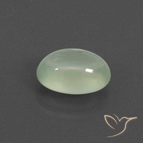 Préhnite Light Yellowish Green    naturelle ovale, 3.07 ct, Transparent