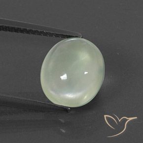 3.34ct Naturel Vert grisâtre Préhnite, ovale, Transparent