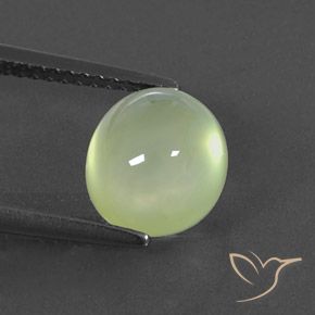 3.13ct Naturel Yellow Green  Préhnite, ovale, Transparent / Translucide