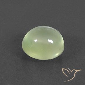 Préhnite Yellow Green  naturelle ovale, 3.13 ct, Transparent / Translucide