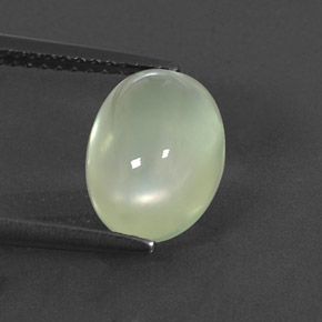 Préhnite vert naturelle transparent, 3,09 ct, transparent / translucide