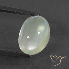 2.95ct Naturel Light Yellow Green  Préhnite, ovale, Transparent
