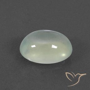 Préhnite Light Yellow Green  naturelle ovale, 2.95 ct, Transparent