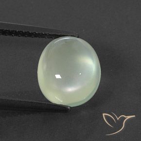 2.92ct Naturel Light Yellowish Green  Préhnite, ovale, Transparent / Translucide