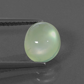 Préhnite vert naturelle transparent, 3,09 ct, transparent / translucide