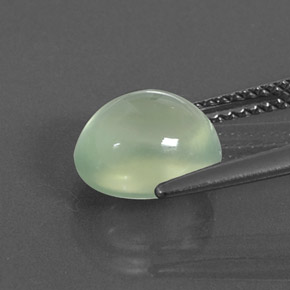 Préhnite vert naturelle transparent, 3,09 ct, transparent / translucide